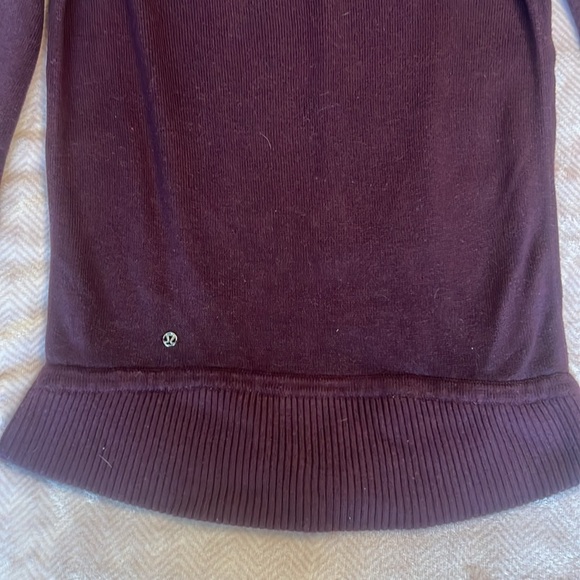 Lululemon Sweet Savasana Pullover Knit Hoodie Sweater sz 4 Heathered Bordeaux - Picture 8 of 11